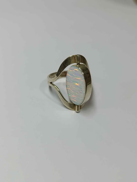 ANILLO PIEDRA MOVIBLE DOBLE CARA .925 5.3g