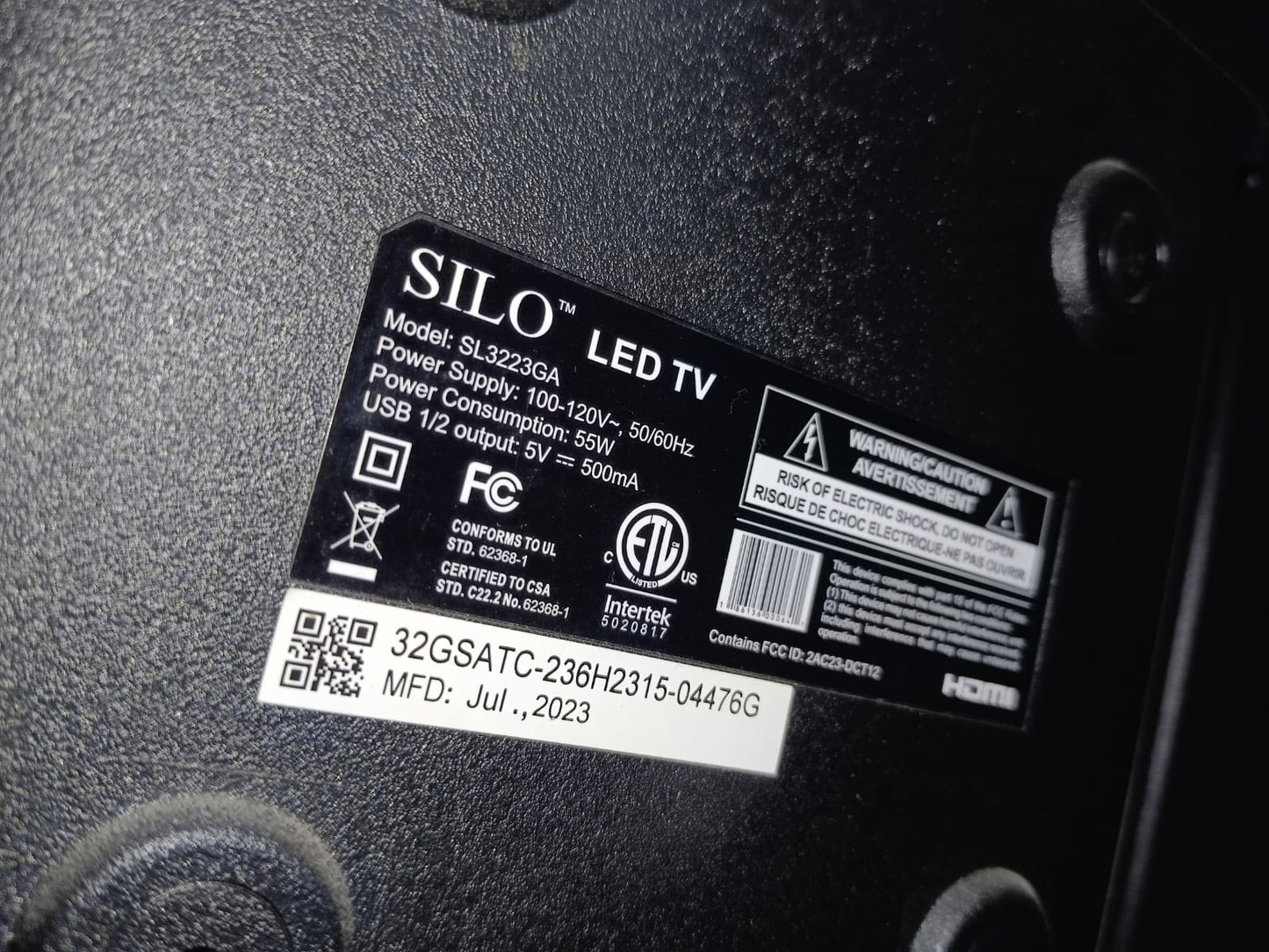 pantalla Led 32” Resolución HD de 1366 X 768 Sistema de Sonido Dolby Digital SILO 🔍🎟️ usada 🔍🎟️