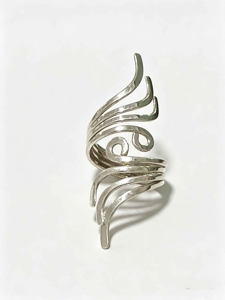✨ Plata Anillo Diseño Especial .925 – 6.6 g ✨ USADO