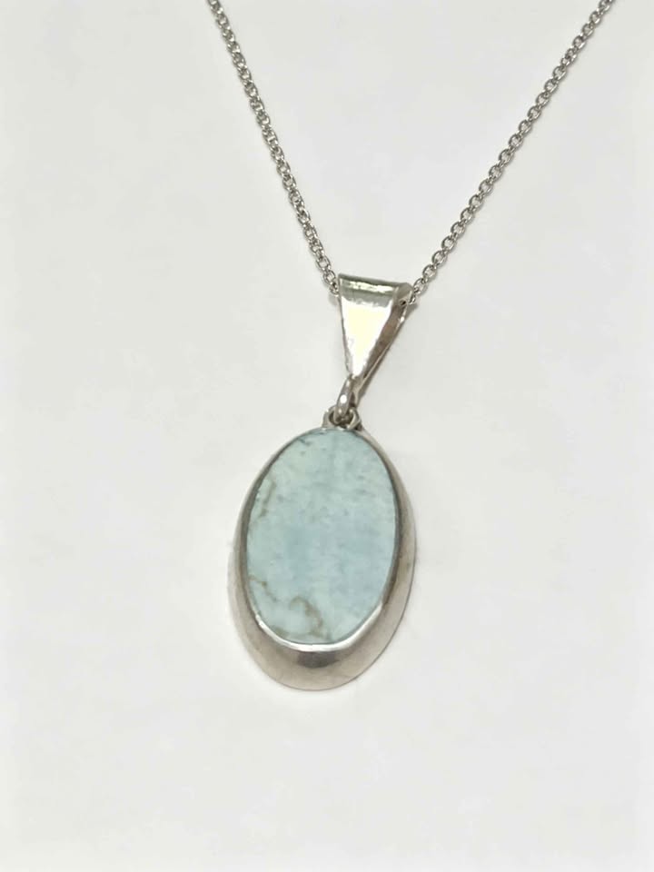 ✨ Plata Dije con Piedra Sintética Azul .925 – 2.4 g ✨