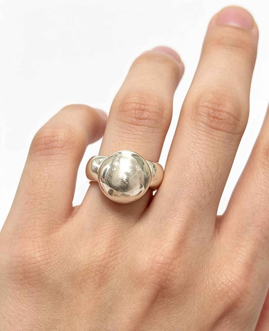 Plata anillo bola .925 peso 6.7g