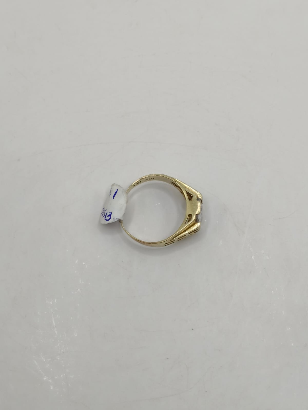 Anillo piedra grande ORO 10k peso 3.1gr #8, usado