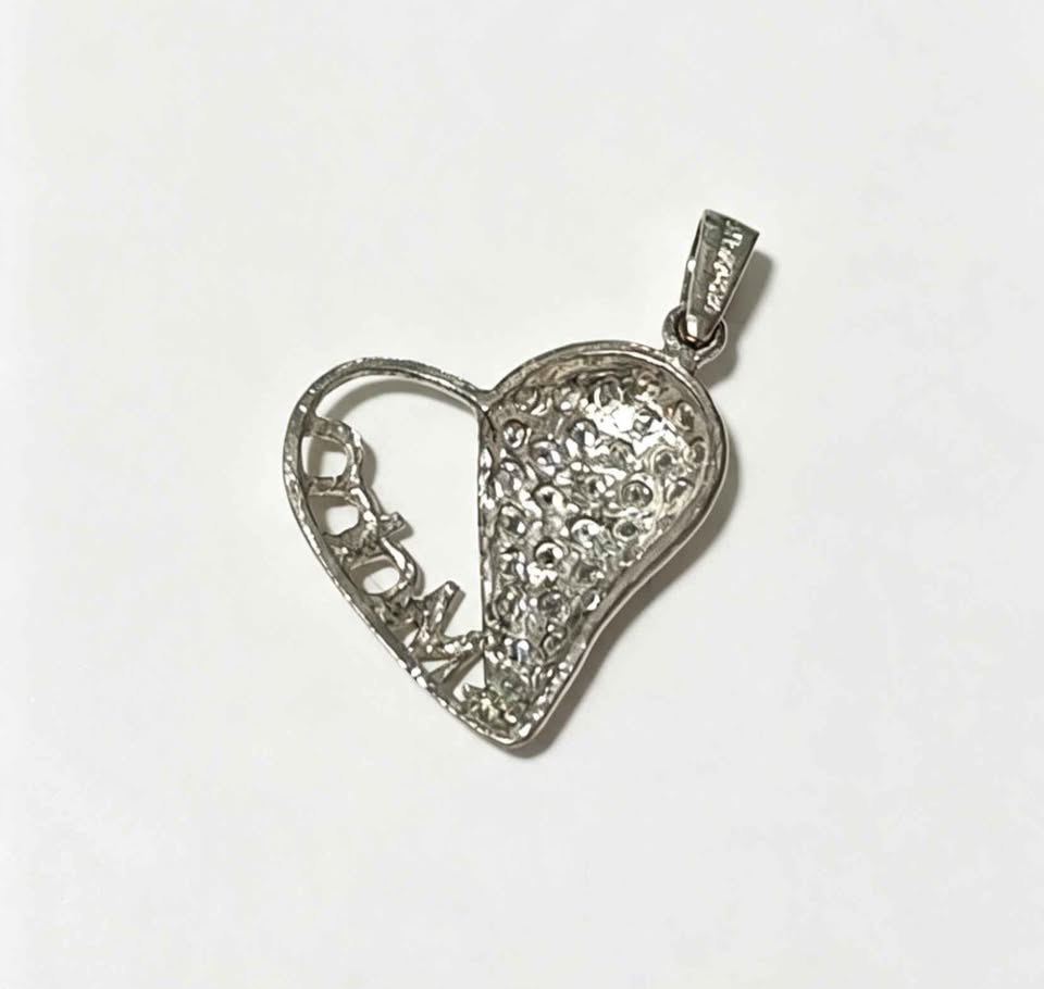 Plata Dije de corazón con sint. .925 3.1g