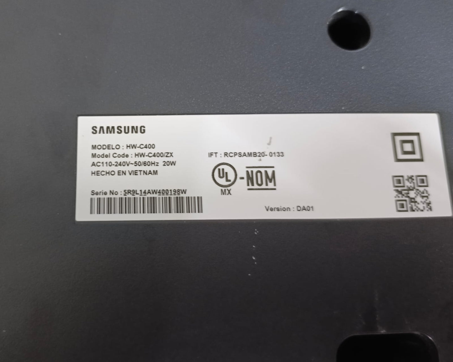 Barra de sonido samsung hw-c400, usado