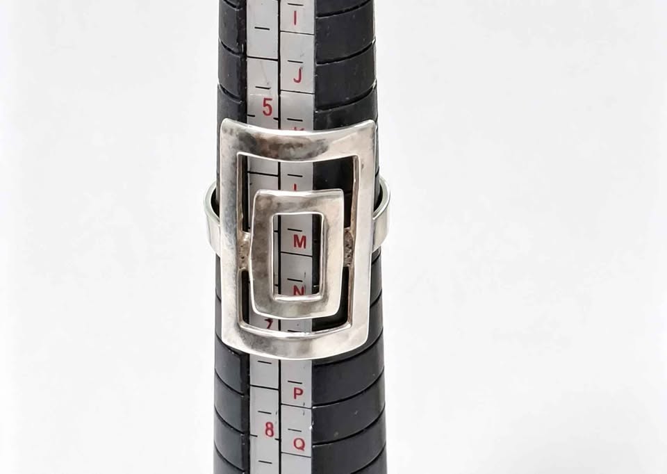 Plata anillo rectangular .925 3.9g