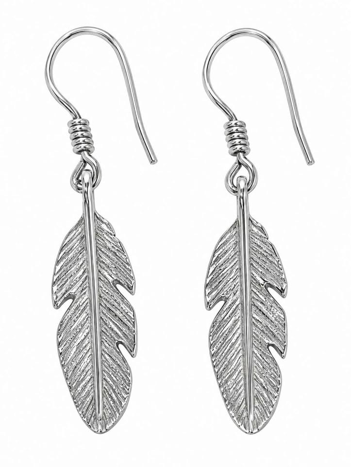 Plata aretes de hojas .925 3.6g