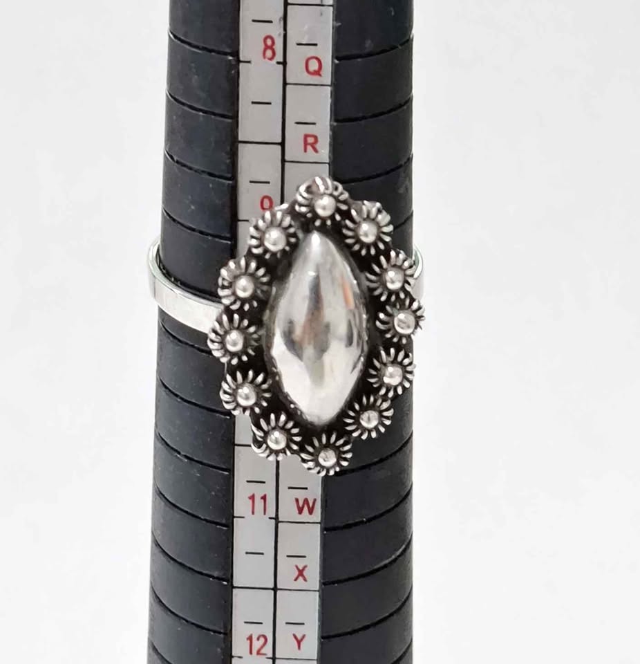 Plata anillo flor .925 3.7g