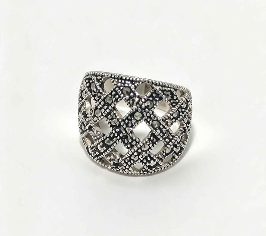 Plata anillo dama con sint .925 5.6g
