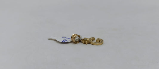 Dije de letra G ORO 10k peso .8gr, usado