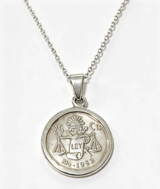 Plata Dije moneda biselada .925 4.9g