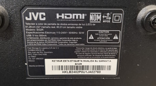 Smart tv JVC 32 pulgadas, usado