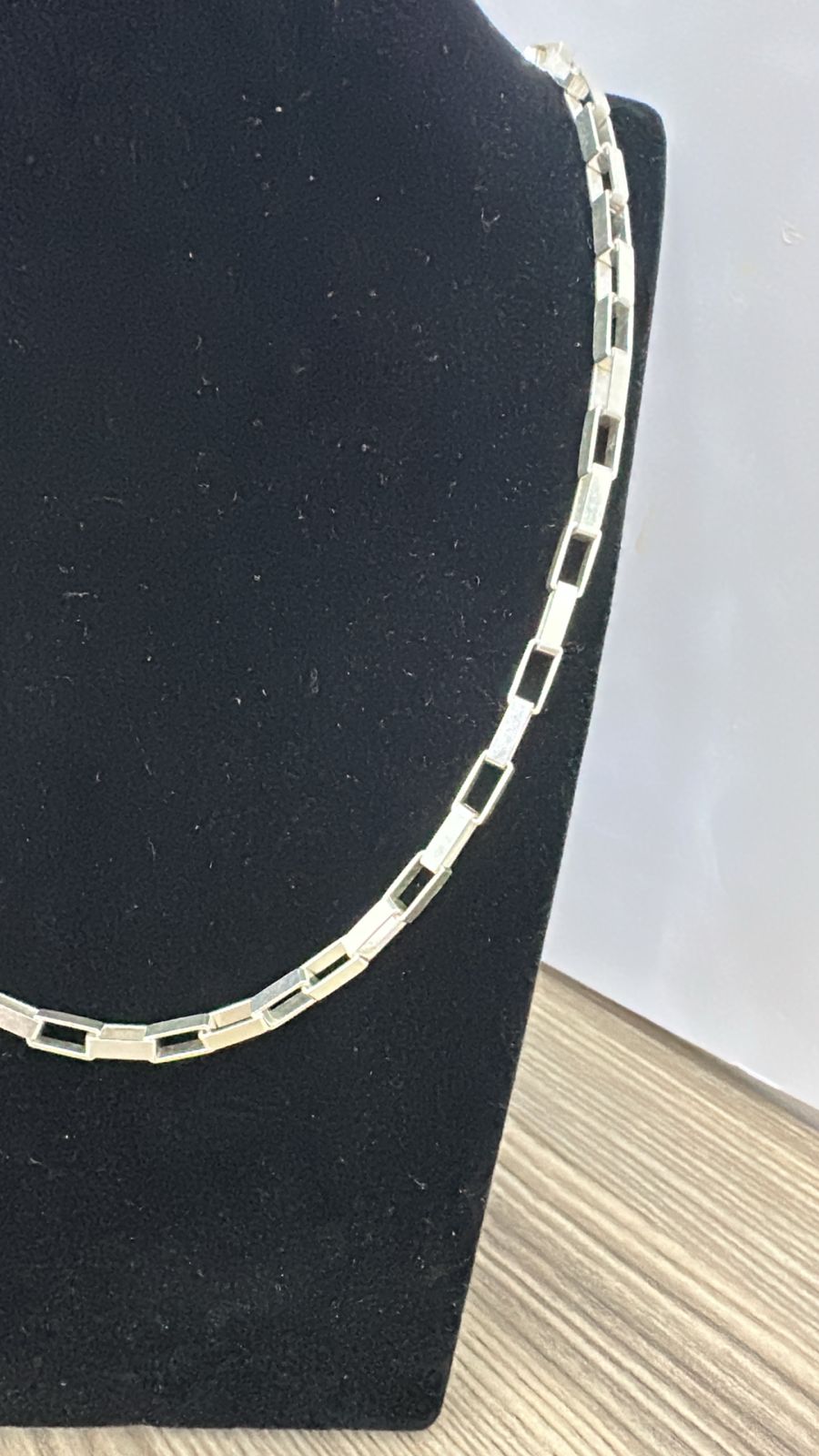 Cadena de plata diseño tipo cubo .925 33cm de largo 31.4g