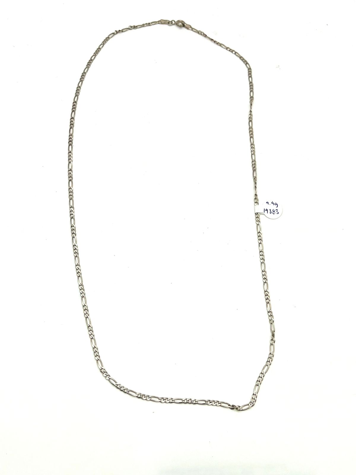 Cadena delgada tejido 3 x 1 de plata .925 peso 4.4gr 29cm