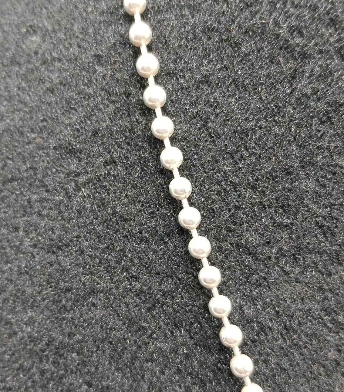 Collar de cuentas con dije PLATA 925 peso 23.9gr, usado