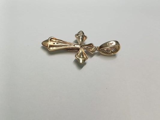 dije oro 10k diseño cruz