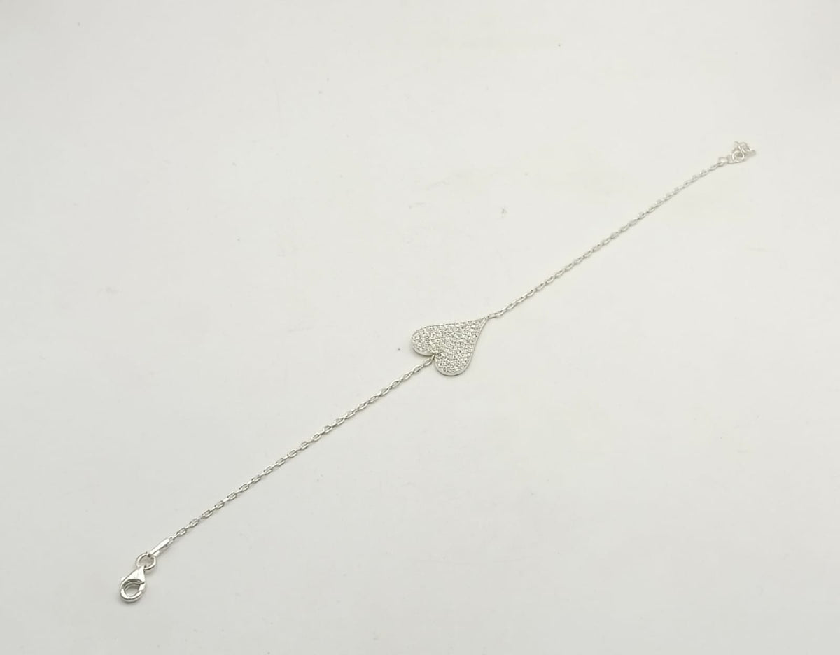 Pulsera de corazon PLATA925 peso 2.8gr