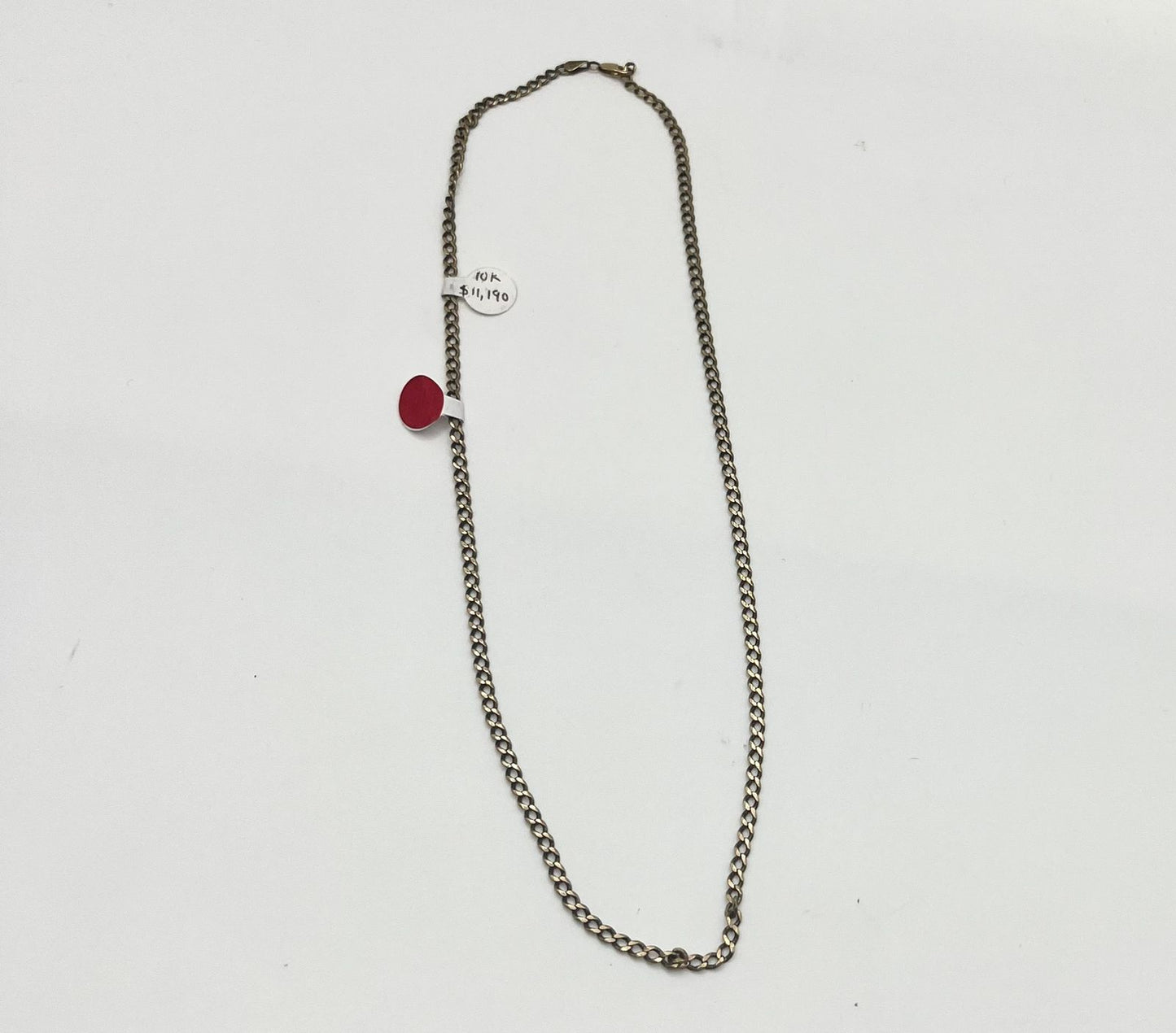 cadena 10k eslavon 1 x 1 pesa 7.2 grs 23.5 cm