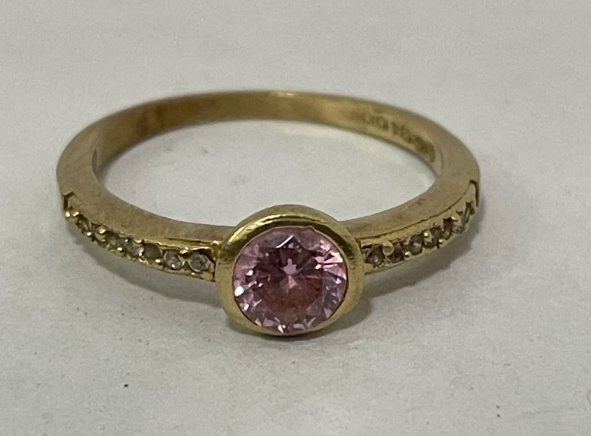 Anillo con piedra de oro/10 k/2.2gr