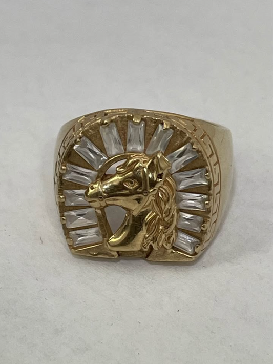 Anillo de oro 10k / 8.3g / 20.6 mm/ #11