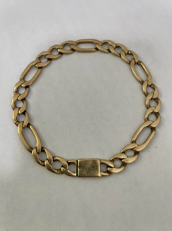 Pulsera 10k / 26.7g / 27cm largo / 9mm ancho