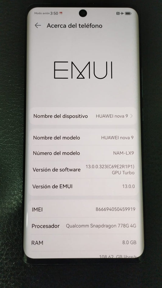 📱 HUAWEI NOVA 9 – USADO EN BUEN ESTADO 📱