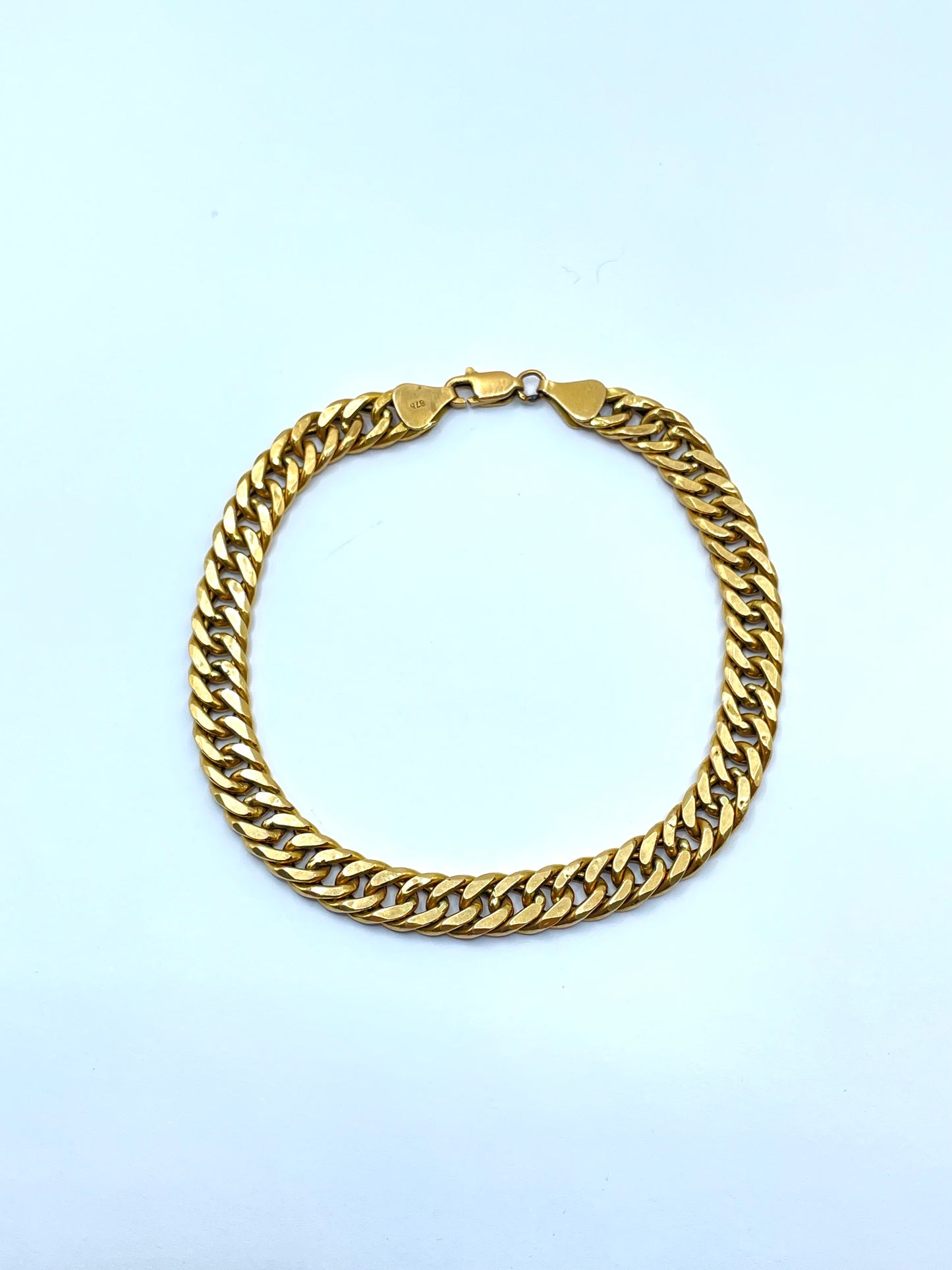 Pulsera de Oro de Estilo Cubana 21K 21CM Calibre 7mm