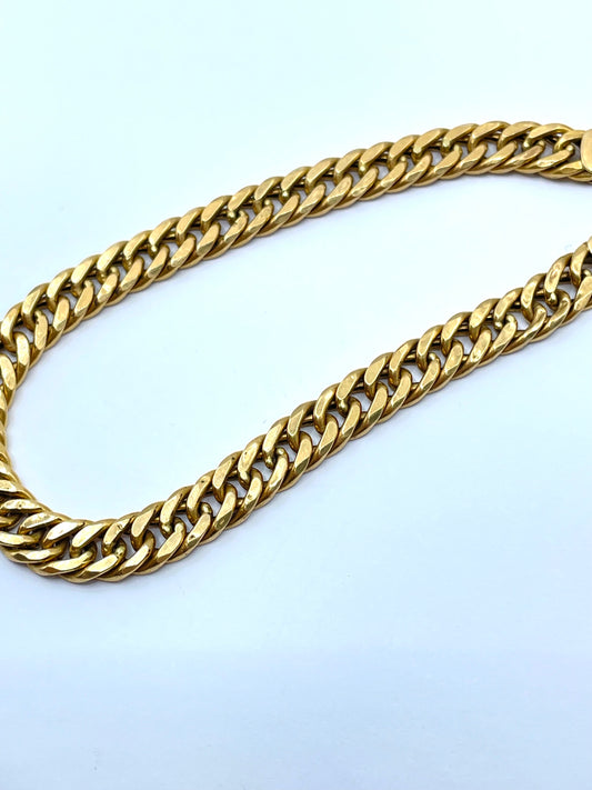 Pulsera de Oro de Estilo Cubana 21K 21CM Calibre 7mm