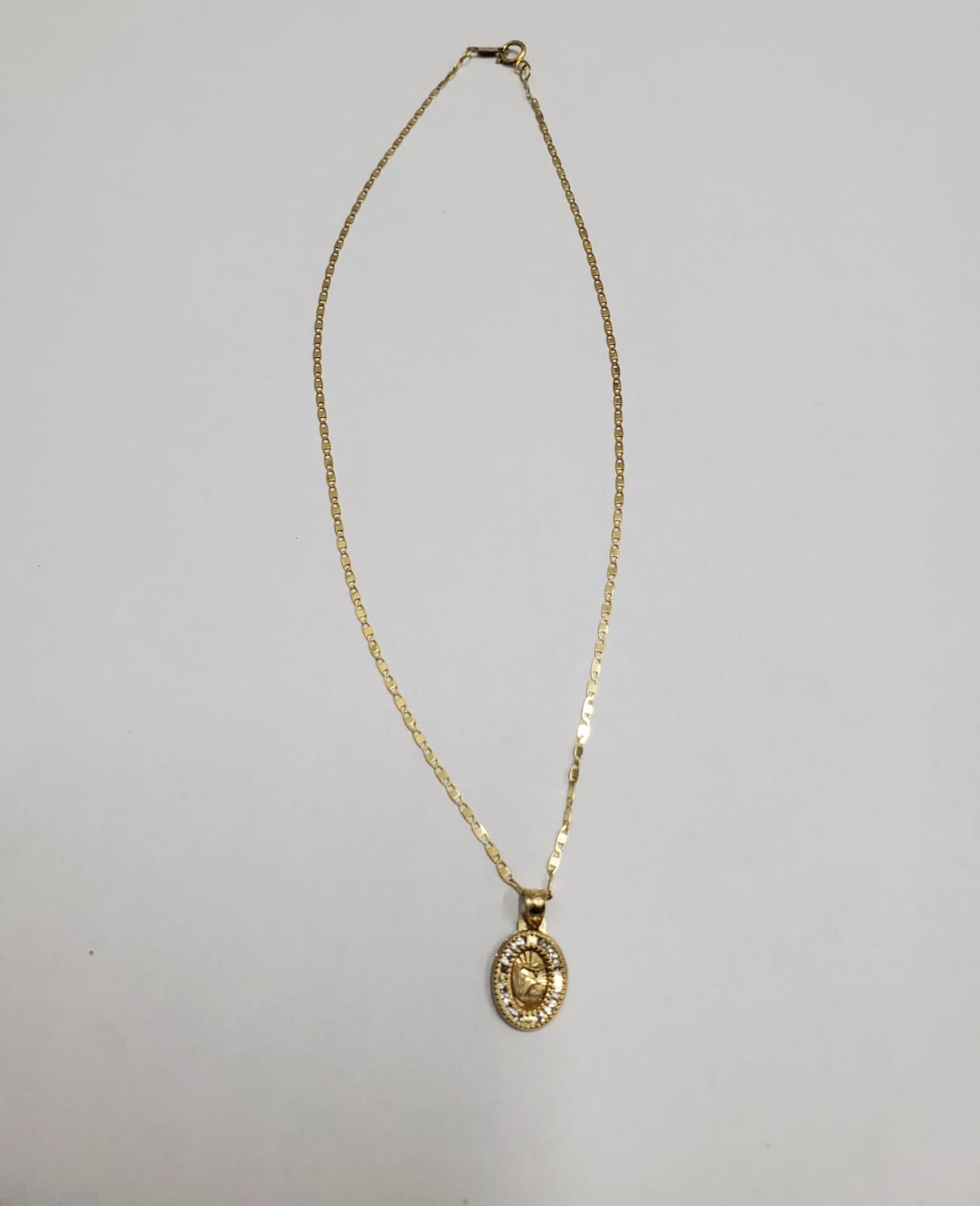 ✨ Cadena de oro 10K 1.60grms con dije religioso 💎👶