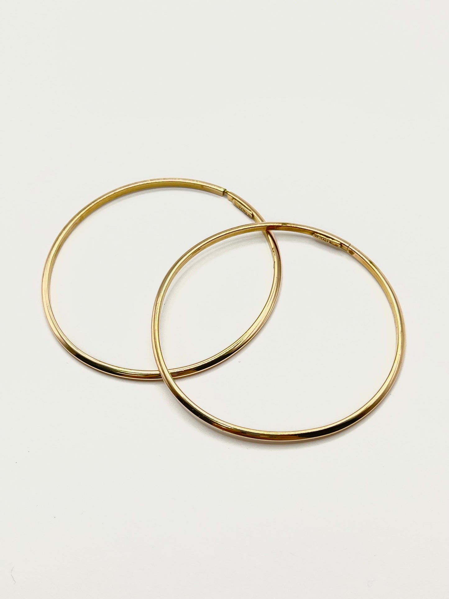 Arracadas de Oro Diseño Liso 14K 6 gr