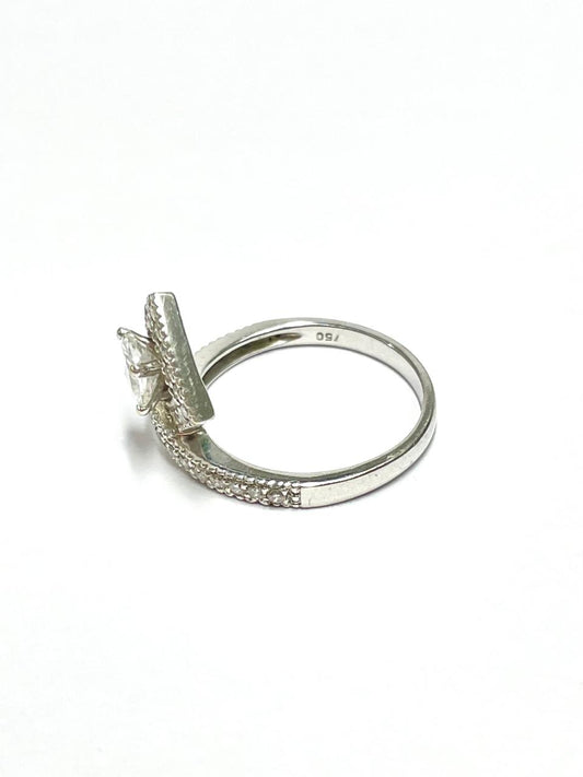 Anillo de Oro Blanco Rombo – 18K | 4gr | #7