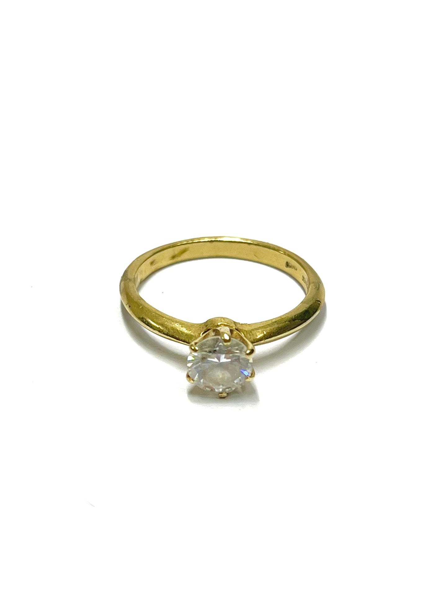 Anillo de Oro Solitario — 10k | 2.7gr | #7.5