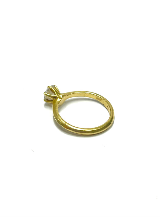 Anillo de Oro Solitario — 10k | 2.7gr | #7.5