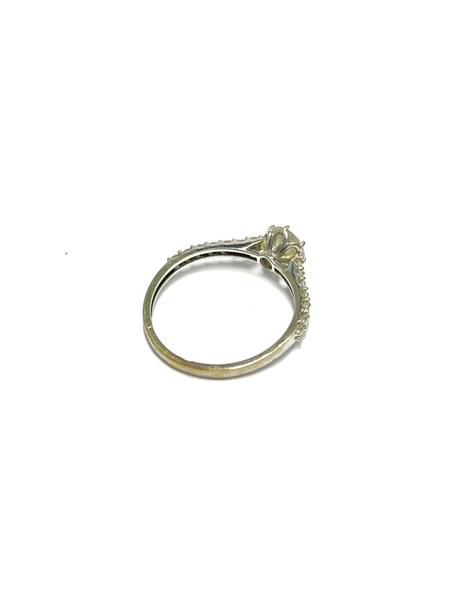 Anillo de Oro Blanco Solitario — 14k | 1.1gr | #5