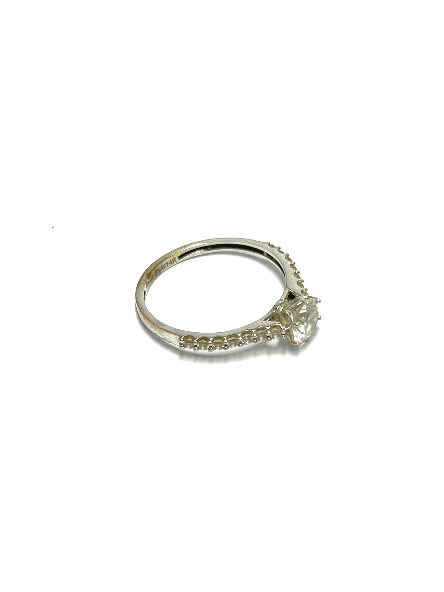 Anillo de Oro Blanco Solitario — 14k | 1.1gr | #5