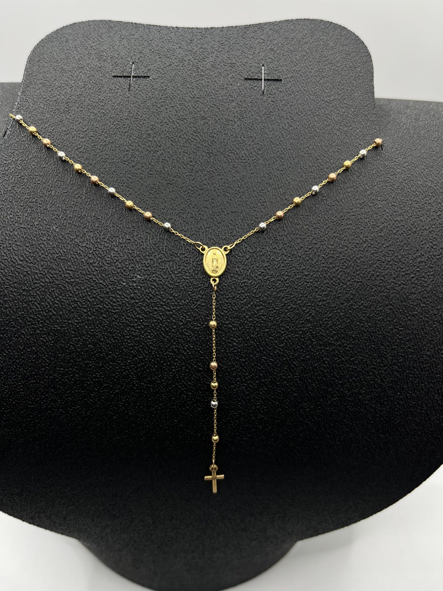 Rosario de Oro con Detalles en Florentino — 10k | 4.4gr | 30cm