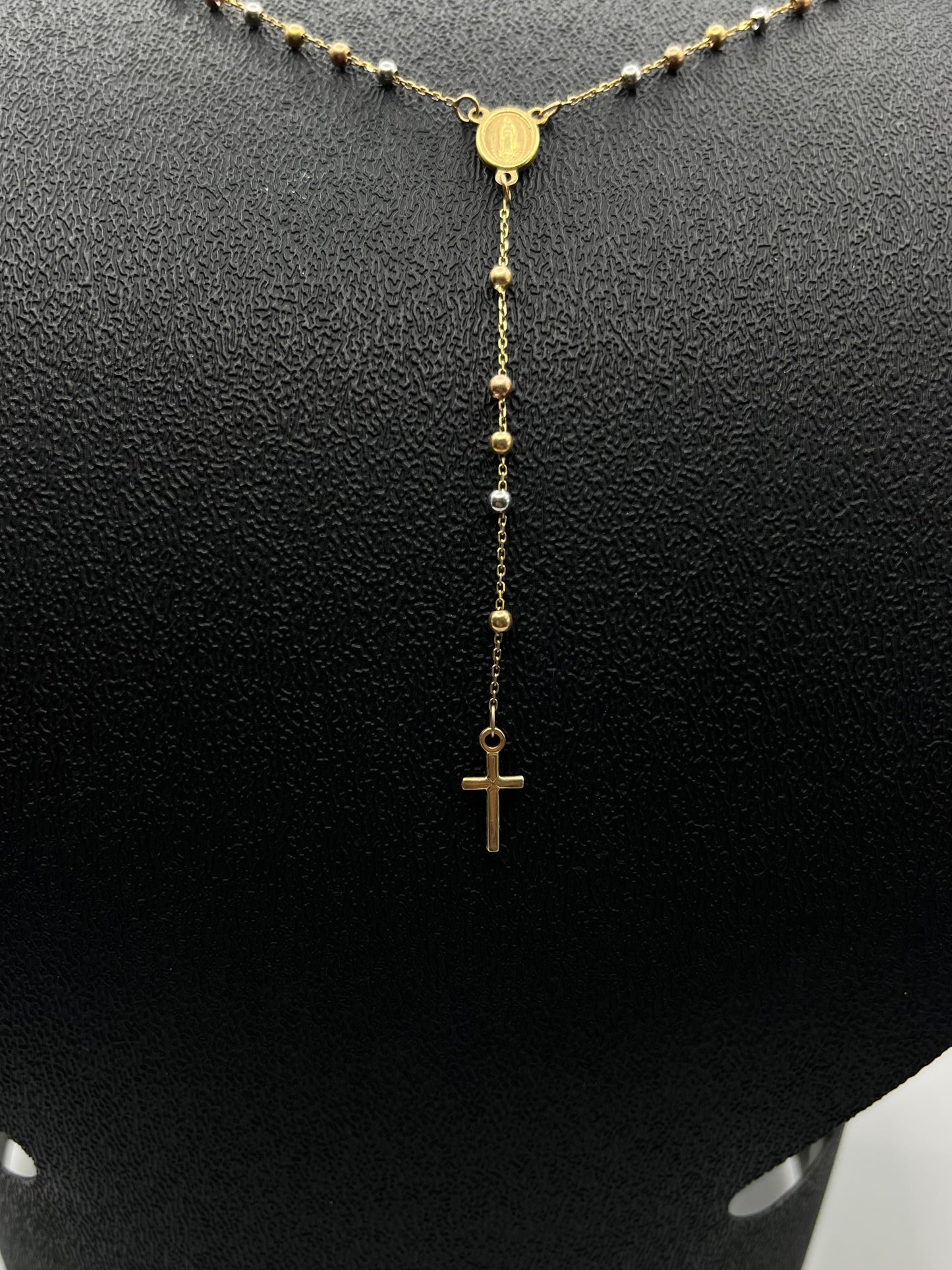 Rosario de Oro con Detalles en Florentino — 10k | 4.4gr | 30cm