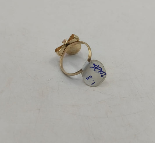 Anillo moño ojo de gato ORO 10k peso 1.8gr, usado