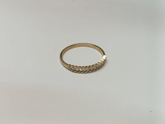 Anillo de Oro 8K – Media Churumbela talla 7