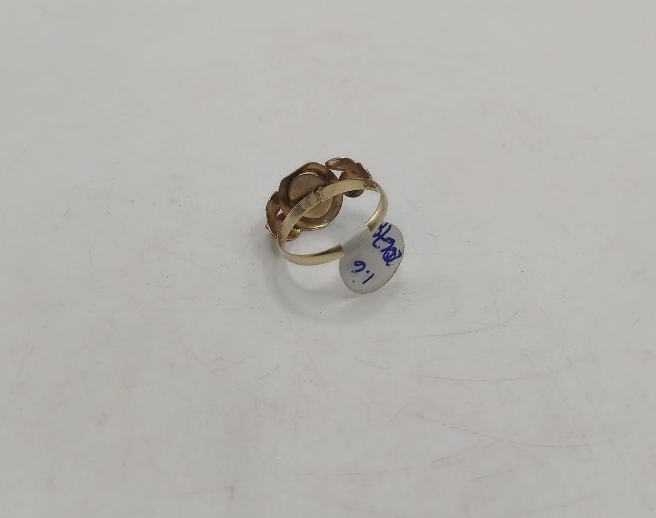 Anillo ojo de gato verde ORO10k peso 1.6gr, usado