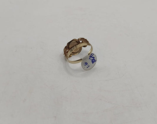 Anillo ojo de gato verde ORO10k peso 1.6gr, usado