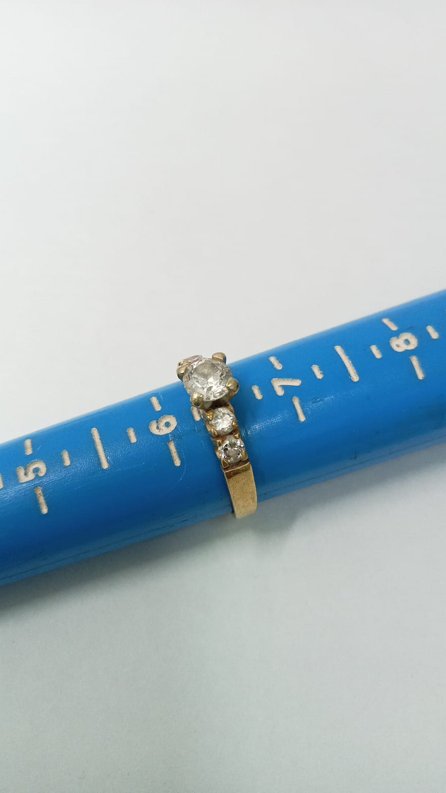 Anillo de oro 10k diseño compromiso mide 6.5
