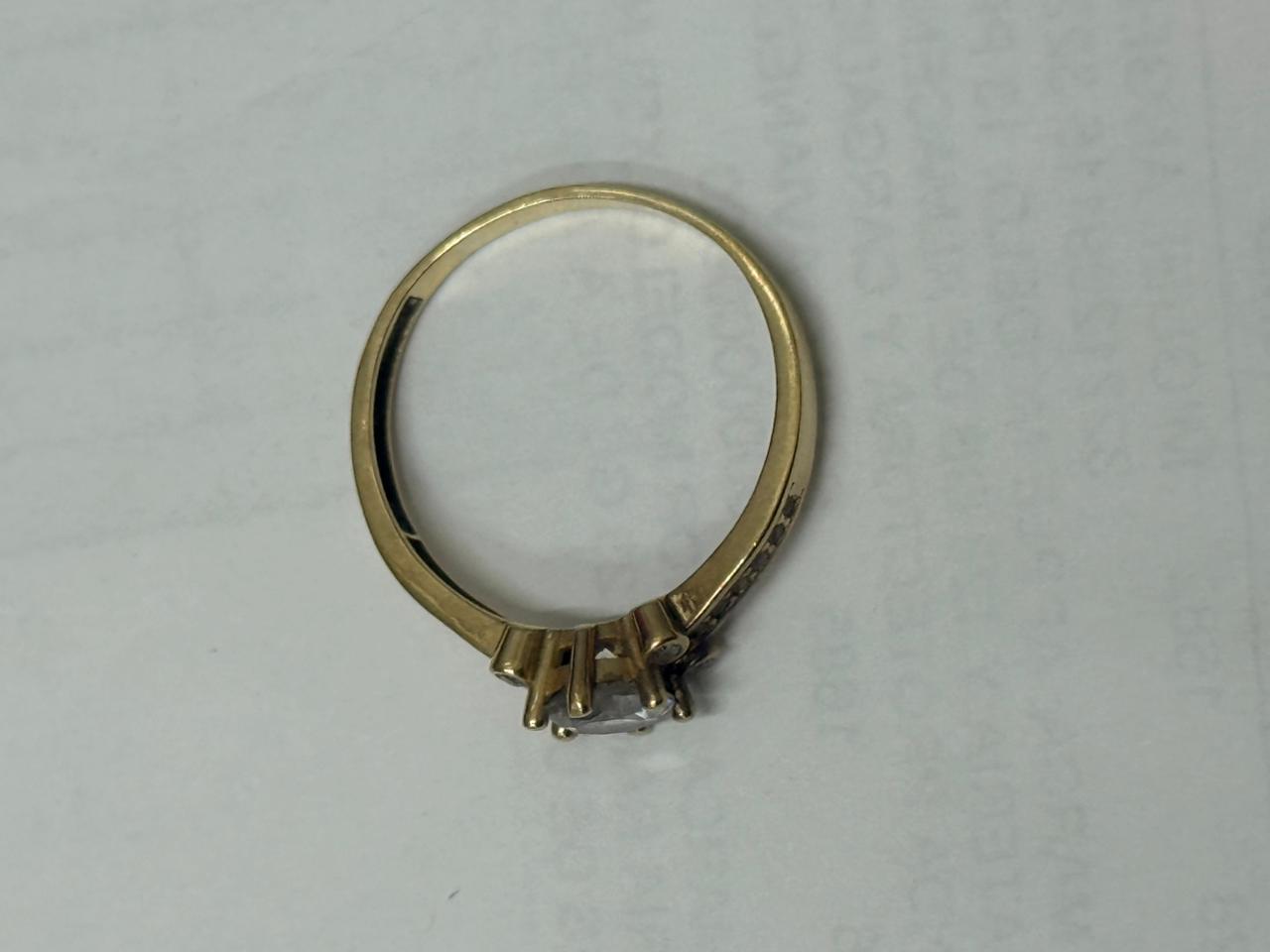 ANILLO CON SINTETICO 10K 2.4 GR #10