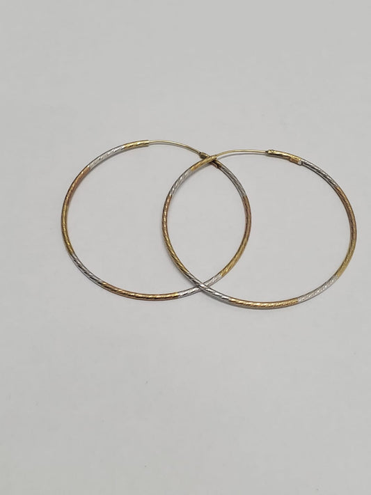 ARRACADAS DE ORO FLORENTINO 10 K