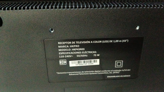 Pantalla Smart tv HKPRO hkp43r03 con control, usado