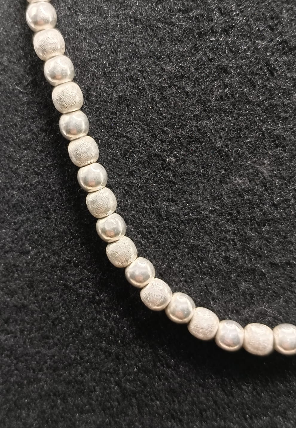 Collar de cuentas PLATA 925 peso 41.4gr, usado