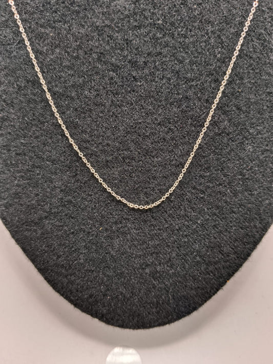 Collar eslabon sencillo PLATA 925 peso 1.4gr 50cm, usado