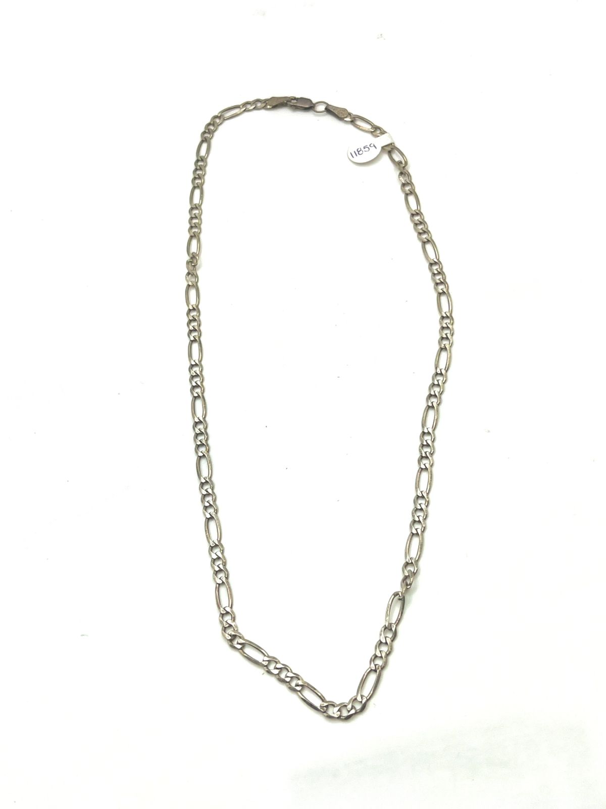 Cadena gruesa tejido 3 x 1 de plata .925 peso 8.8gr 23 cm