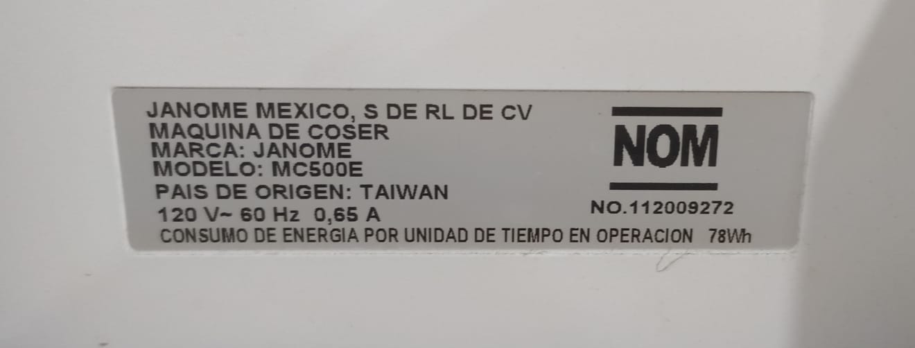 Bordadora JANOME mc500e, usado