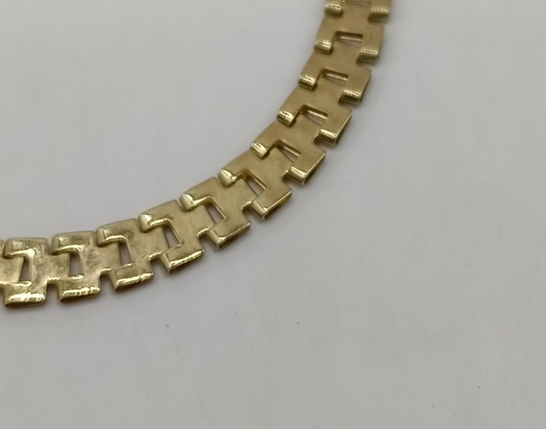 pulsera eslabon tipo rolex ORO 10k peso 2.2gr, usado