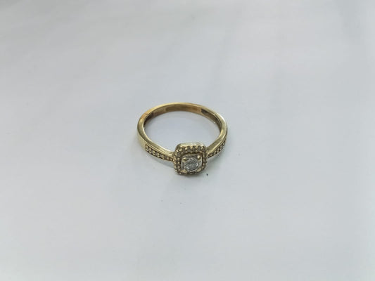 ✨ Anillo Solitario Oro 10k – Talla 6.5